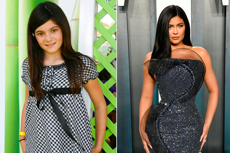 Kylie Jenner saat berusia 10 tahun dan kini berusia 23 tahun.