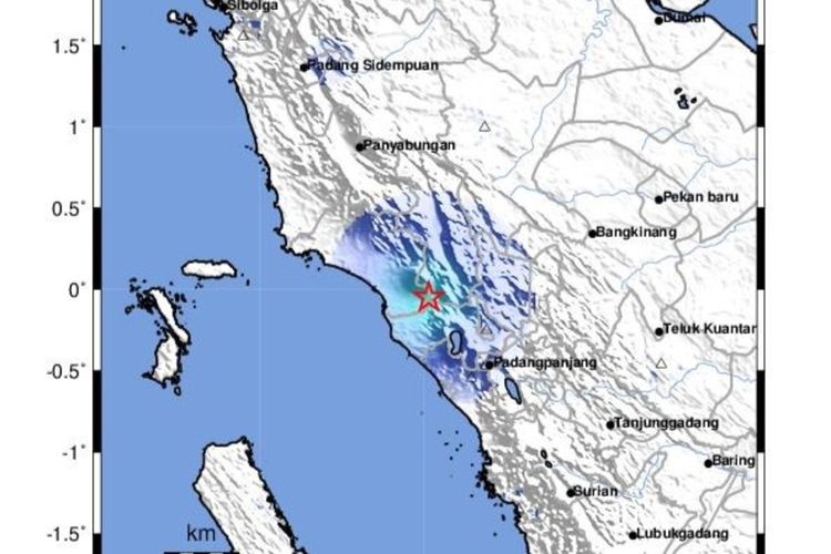 Foto Gempa 4,9 M yang berpusat di Pasaman