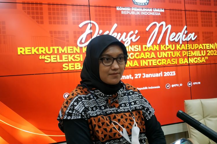Peneliti Pusat Kajian Politik Universitas Indonesia (Puskapol UI) Delia Wildianti di kantor KPU RI, Jumat (27/1/2023).