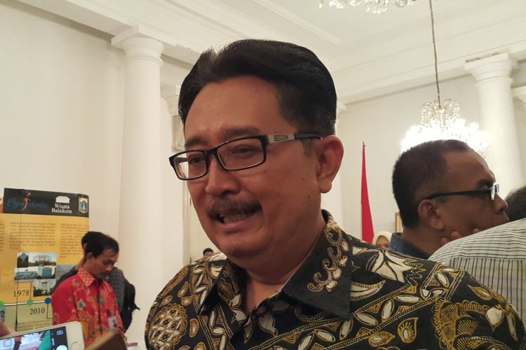 Direktur Bisnis Bank DKI Antonius Widodo Mulyono di Balai Kota DKI Jakarta, Jalan Medan Merdeka Selatan, Jumat (11/8/2017).