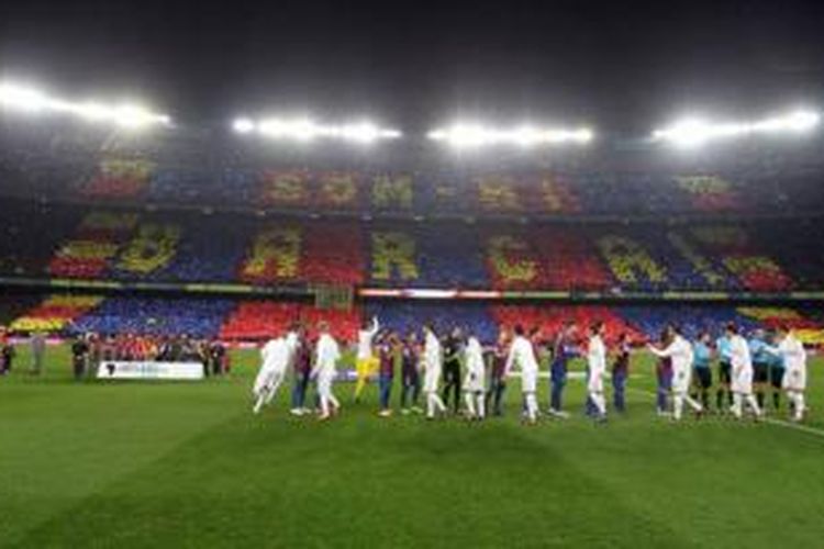 Partai el clasico antara Barcelona dan Real Madrid. 