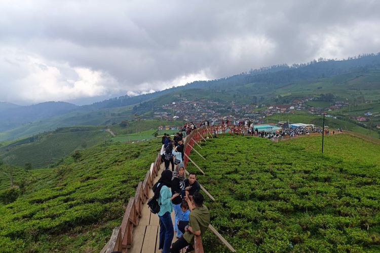 Pemandangan di Taman Langit Pangalengan, Jawa Barat, Sabtu (29/4/2023).