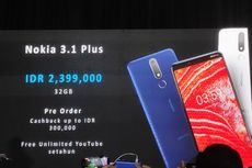 Nokia 3.1 Plus Resmi Dijual di Indonesia, Harga Rp 2,4 Juta