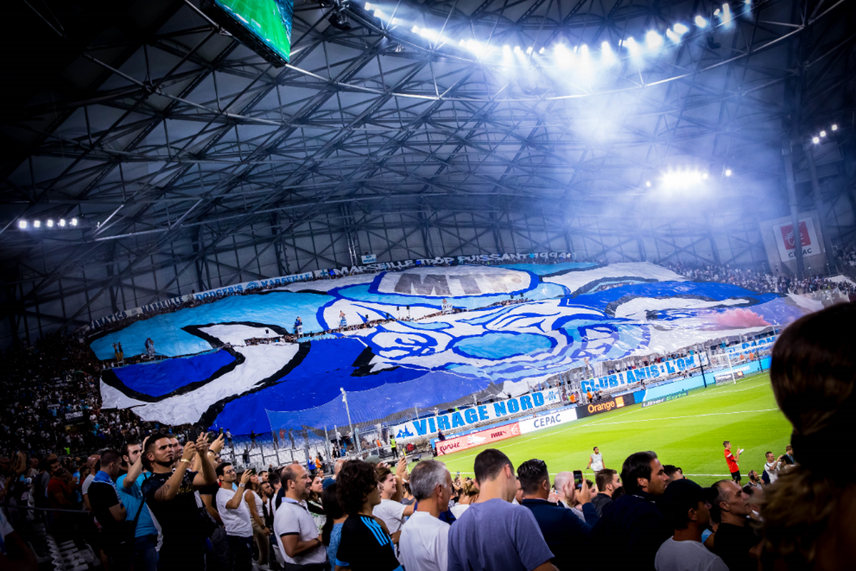 Stadion klub sepakbola Olympique de Marseille, Stadion Orange Velodrome, Perancis.