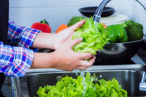 Cara Cuci Sayur untuk Salad, Rendam dengan Air Dingin