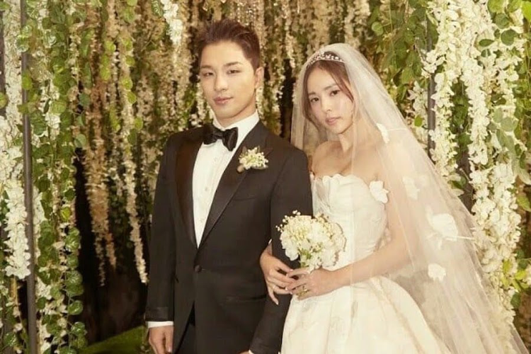 Foto pernikahan Taeyang BIGBANG dan Min Hyo Rin