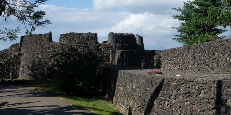 Bastion di Benteng Keraton Buton, lekukan yang fungsinya untuk menaruh meriam di masa lampau. 