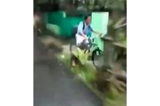 Viral Video Pemotor di Koja Dorong Anak Bersepeda hingga Masuk Selokan