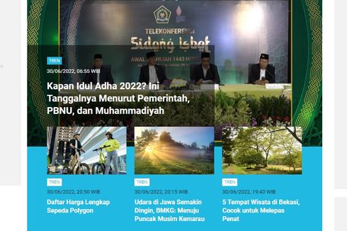 [POPULER TREN] Idul Adha 2022 Versi Pemerintah, PBNU, dan Muhammadiyah | Update Tarif Listrik 1 Juli 2022