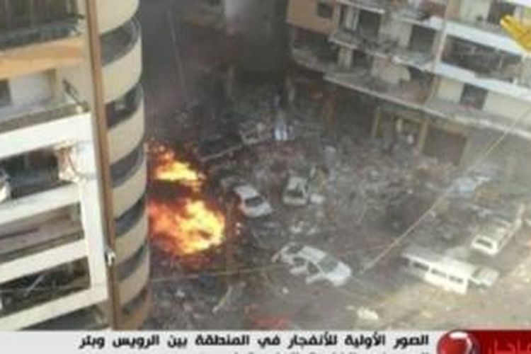 Sebuah ledakan keras terjadi di kawasan pinggiran Beirut, Lebanon yang merupakan basis kelompok Hezbollah menewaskan satu orang dan tiga orang laiinnya terluka.