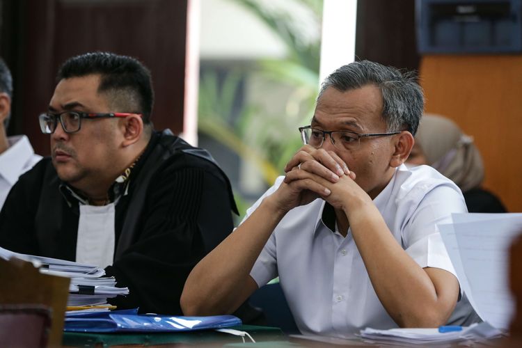 Terdakwa mantan Kepala Detasemen (Kaden) A Biro Paminal Divisi Propam Polri Agus Nutpatria menjalani sidang obstruction of justice terkait kasus kematian Brigadir Nofriansyah Yosua Hutabarat atau Brigadir J di Pengadilan Negeri Jakarta Selatan, Kamis (15/12/2022).