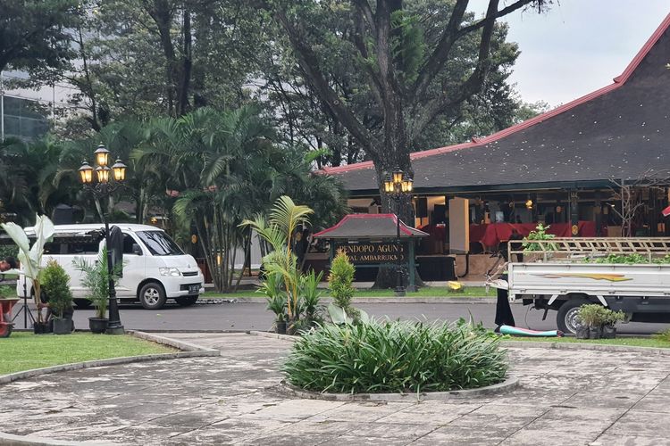 Lokasi akad nikah Kaesang dan Erina di Pendopo Agung Royal Ambarrukmo Yogyakarta. Kamis (8/12/2022).  