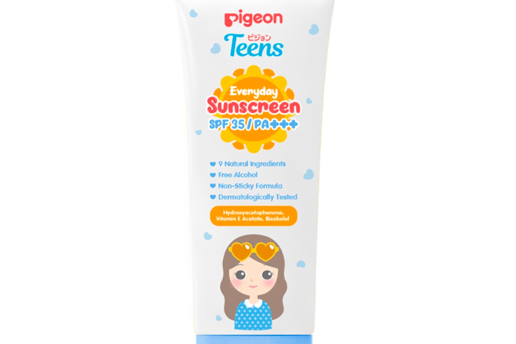 Pigeon Teens Everyday Sunscreen SPF 35, rekomendasi sunscreen murah
