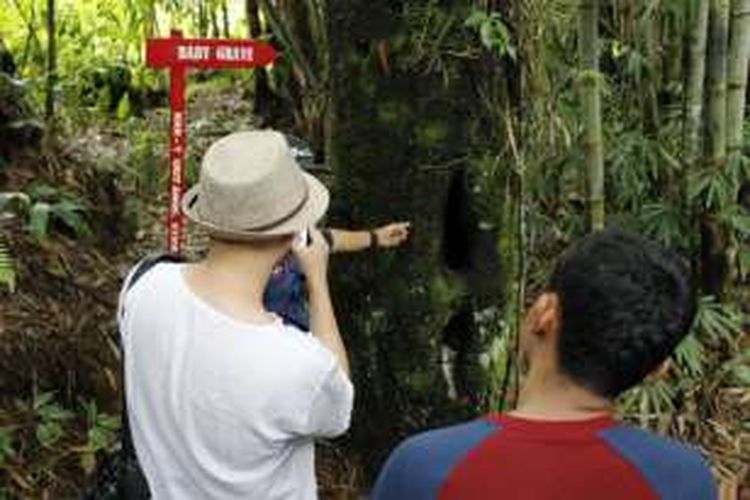 Kuburan bayi di pohon tara di Desa Pana