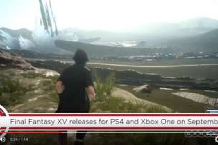 Potongan video  pengumuman berisi tanggal rilis Final Fantasy XV dari Square Enix 