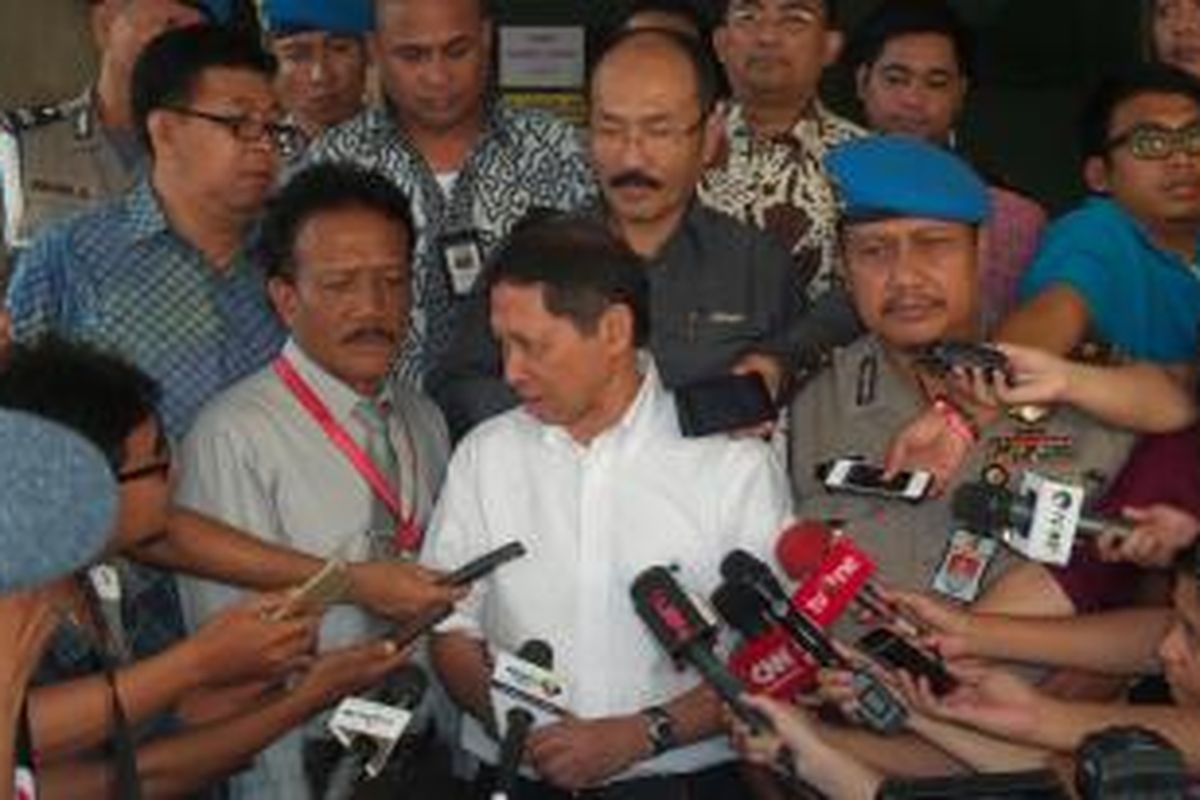Direktur Utama PT Pelindo II RJ Lino usai diperiksa Bareskrim Polri, Rabu (18/11/2015).