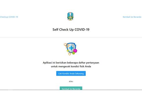 Pemprov Jawa Timur Luncurkan Self Check Up Covid-19, Berikut Linknya