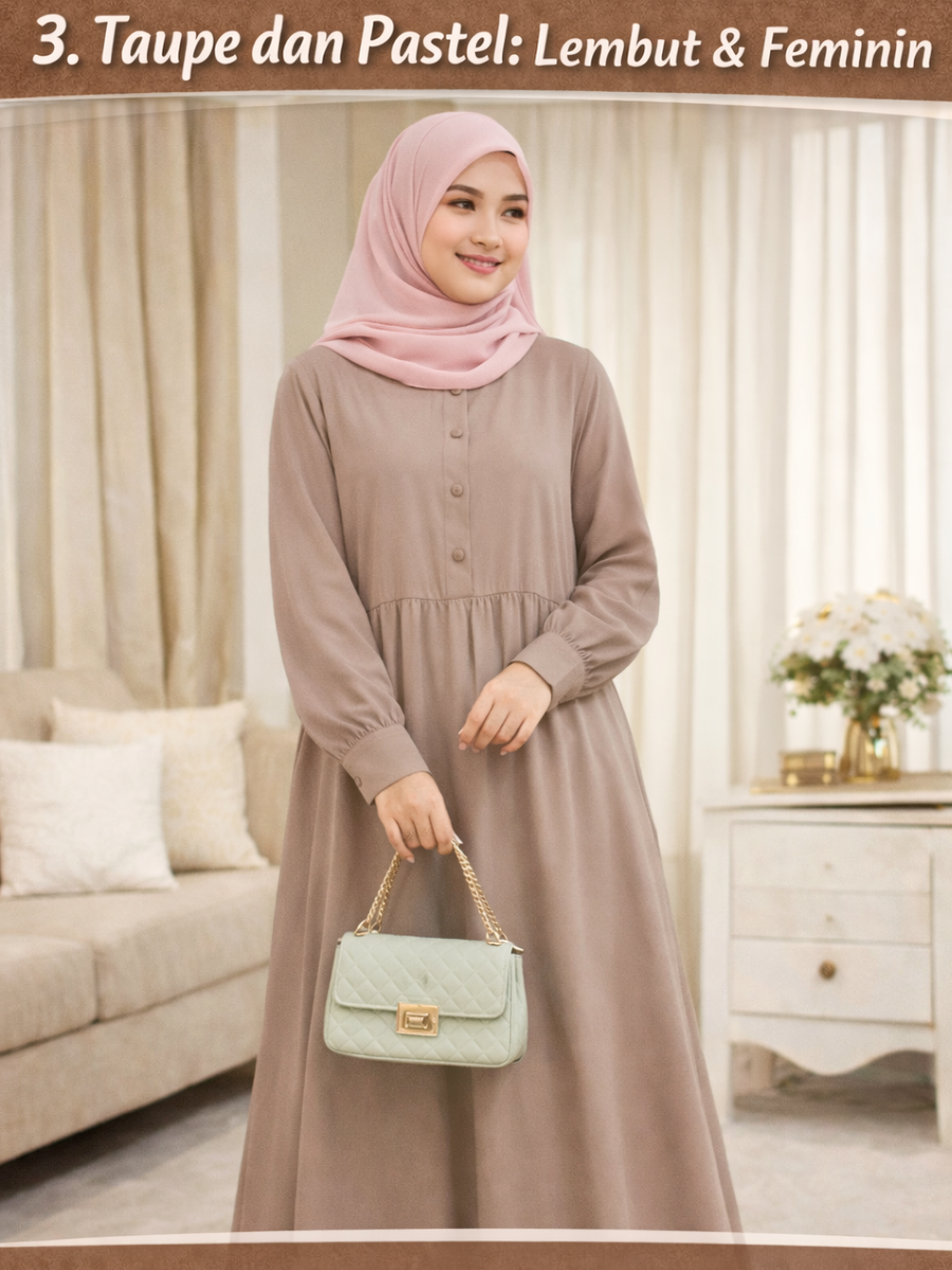 Taupe dan Pastel: Lembut & Feminin