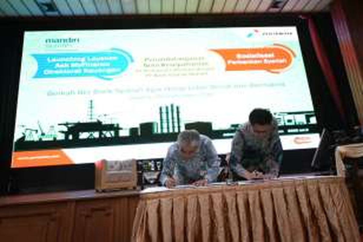 Penandatanganan kerja sama antara Pertamina dan BSM, Rabu (28/9/2016).