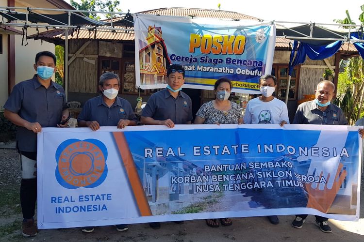 Real Estat Indonesia (REI) memberikan bantuan kepada warga terdampak bencana Badai Seroja di Nusa Tenggara Timur (NTT).
