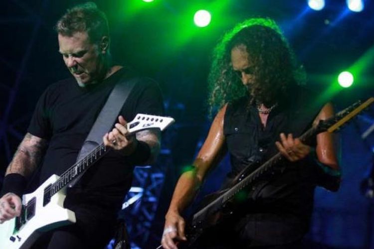 Band metal dari AS, Metallica, menggebrak Jakarta dalam konser mereka di Stadion Utama Gelora Bung Karno, Senayan, Jakarta Pusat, Minggu (25/8/2013) malam.