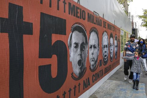 Brasil Capai 500.000 Kematian Covid-19, Kondisi Lebih Buruk Masih Mengancam