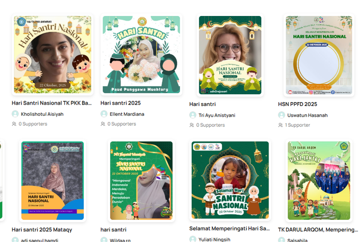 45 Twibbon dan Ucapan Hari Santri 2025, Mengawal Indonesia Menuju Peradaban Dunia