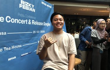 Rizky Febian saat dijumpai di M Bloc, Jakarta Selatan, Jumat (7/2/2020). 