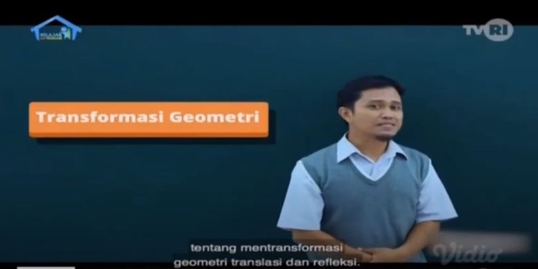 Tangkapan layar dari tayangan TVRI tentang transformasi geometri