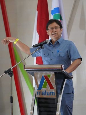 Budi Gunadi Sadikin saat membuka Technology Improvement Seminar (TIS) di Tanjung Gading.