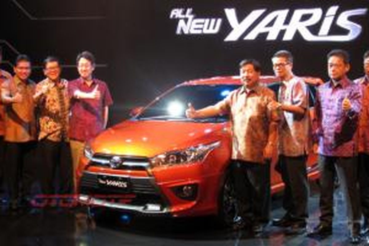Proses peluncuran Toyota All New Yaris di Jakarta, (17/3/2014)