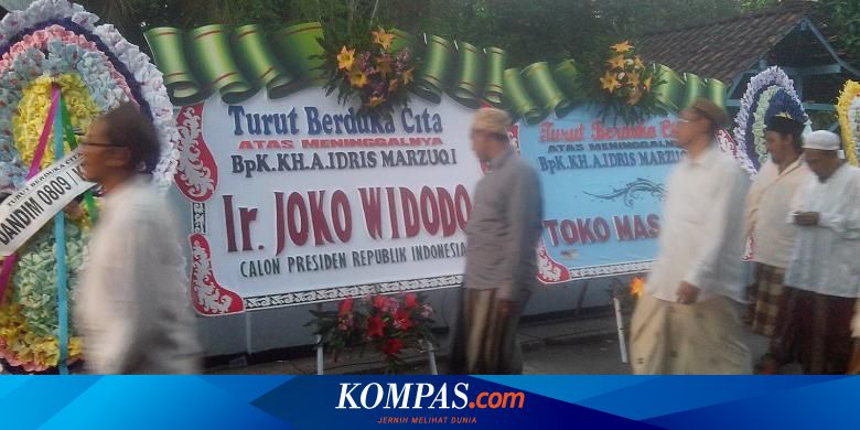 Ada Karangan Bunga Jokowi  di Rumah Duka KH Idris Marzuki