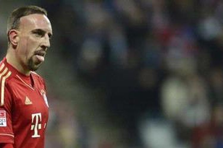 Gelandang Bayern Muenchen, Franck Ribery. 