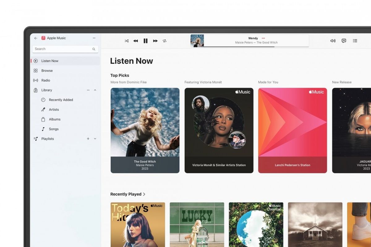 Ilustrasi Apple Music.