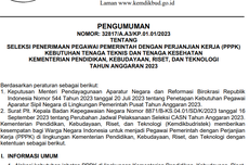 Kemendikbud Buka 5.634 Formasi PPPK untuk Lulusan D3, D4, S1 hingga S3