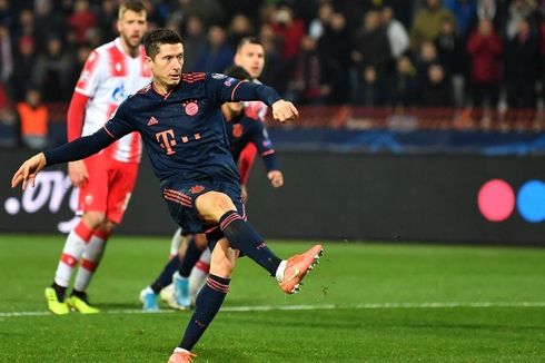 Red Star Belgrade Vs Bayern, Lewandowski Catat Quattrick Tercepat