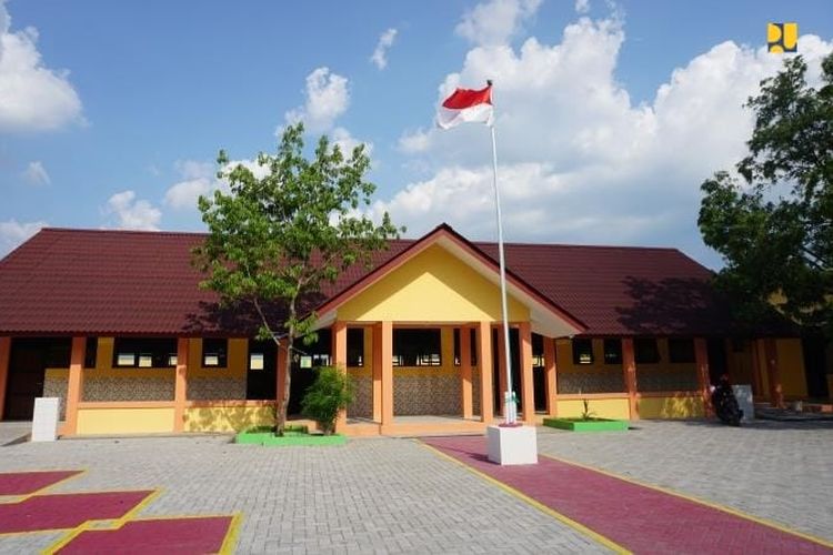 Potret bangunan SDN 3 Nglinduk di Kabupaten Grobogan, Jawa Tengah, usai direhab
