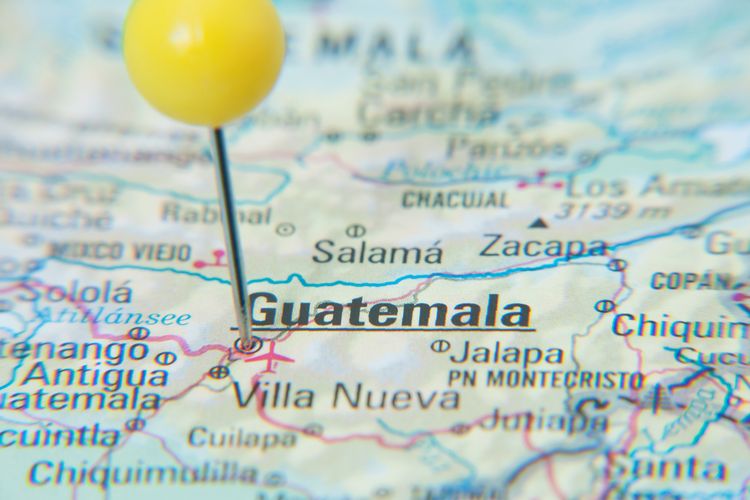 Peta Guatemala.
