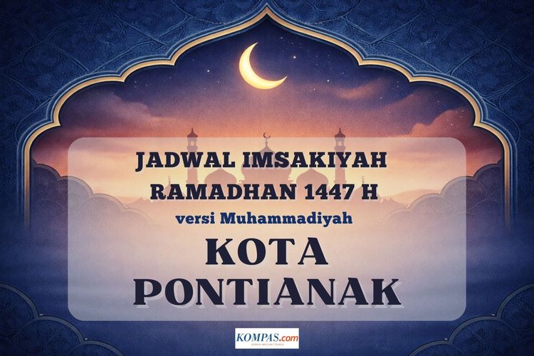 Jadwal imsakiyah untuk Kota Pontianak selama Ramadhan 2026 versi Muhammadiyah, lengkap dari tanggal 1 - 30 Ramadhan 1447 H.