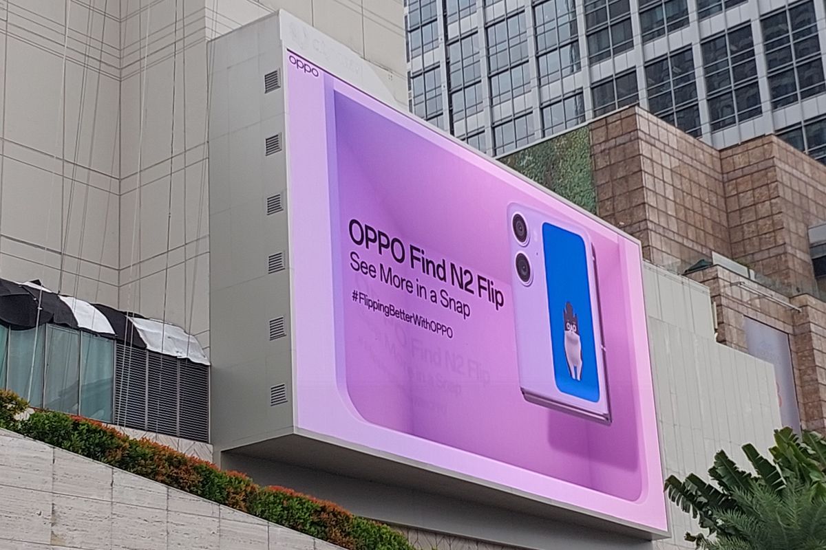 potret iklan Oppo di Plaza Indonesia