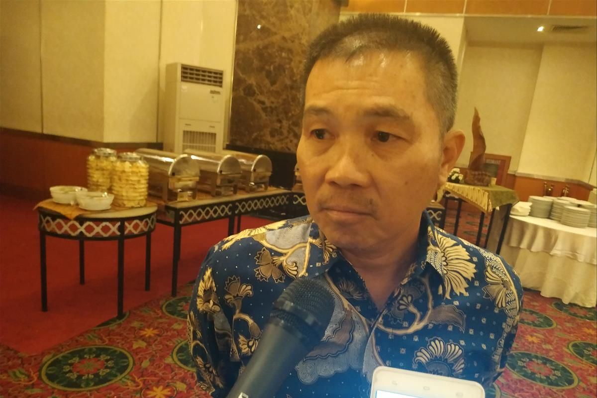 Wakil Ketua Umum Aprindo Tutum Rahanta memberikan keterangan saat ditemui di Grand Sahid Jaya, Jakarta, Rabu (22/25/2019).