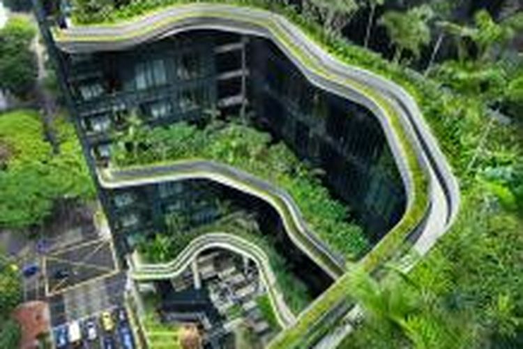 Didesain sebagai taman hotel dan perkantoran, proyek hijau ini akan menjadi semacam bahan studi, bahwa arsitektur tidak hanya bisa menjaga kehijauan bangunan-bangunan vertikal di tengah kota, namun juga menjadi bukti tentang cara mewujudkan arsitektur yang terintegrasi serta berkelanjutan.