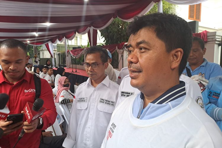 Wakil Ketua TKN Prabowo-Gibran, Juri Ardiantoro saat ditemui di rumah Prabowo, Jalan Kertanegara, Jakarta Selatan, Minggu (14/1/2024). 