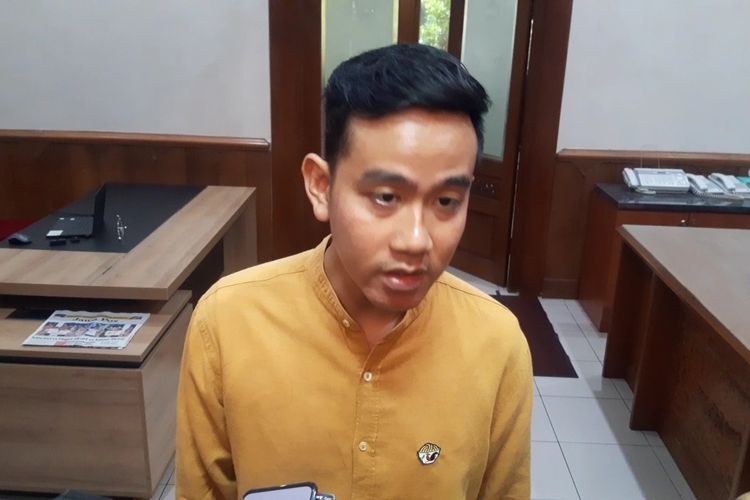 Wali Kota Solo Gibran Rakabuming Raka di Solo, Jawa Tengah, Rabu (15/11/2023).