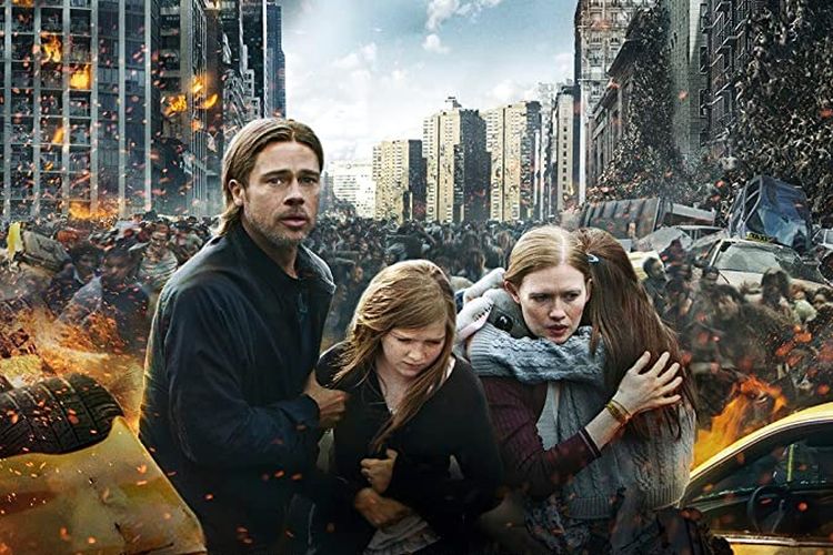 Film horror World War Z (2013) dibintangi oleh Brad Pitt.