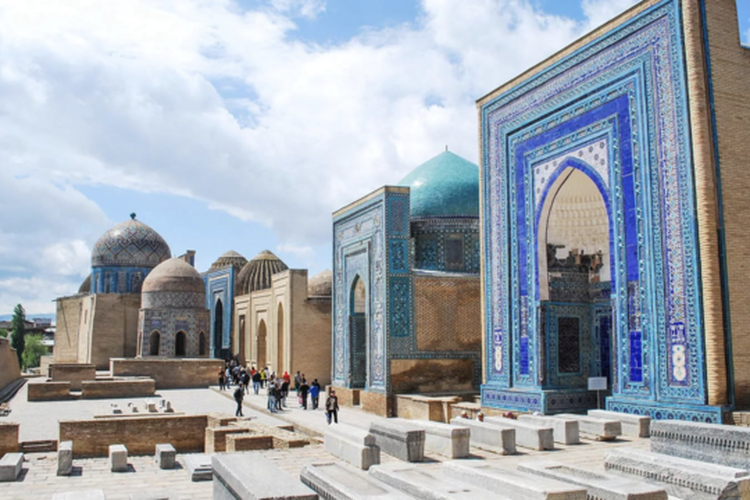 Registan Square di Samarkand, Uzbekistan.