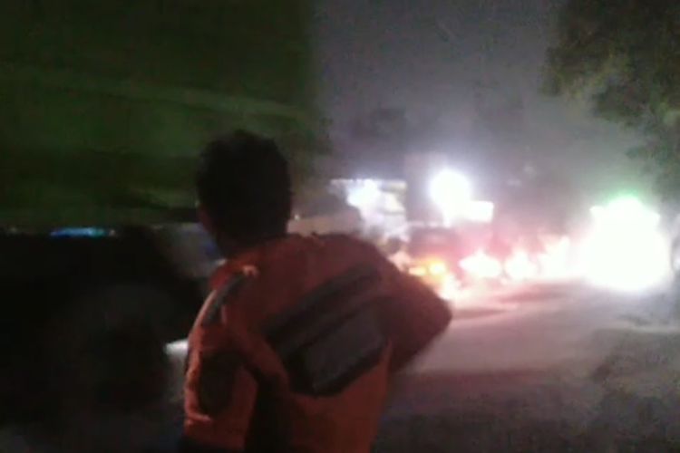 Arus lalu lintas di perbatasan Parung Panjang-Tangerang sudah kembali normal usai aksi blokade jalam oleh sopir truk tambang. Dok Satpol PP