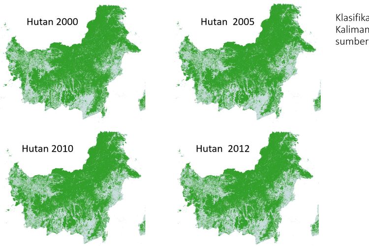Gambar wilayah hutan Kalimantan versi LAPAN