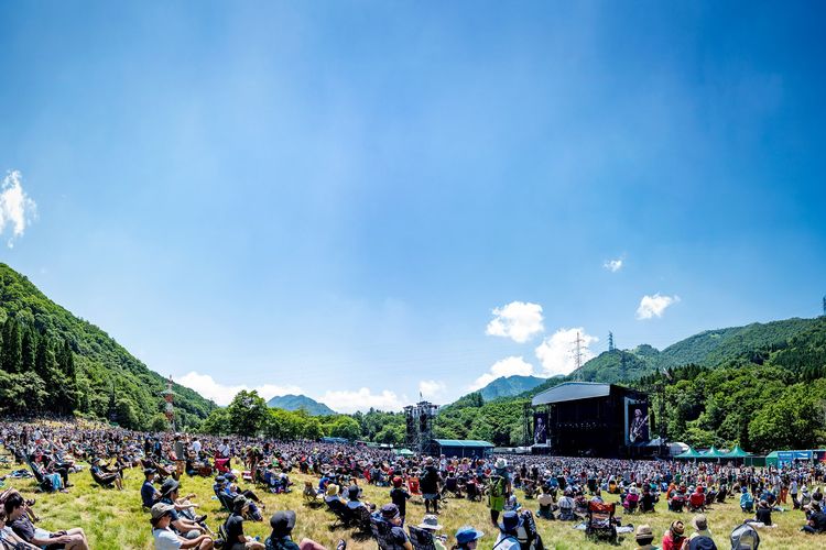 Fuji Rock Festival yang diselenggarakan sebelum pandemi Covid-19 melanda Jepang.