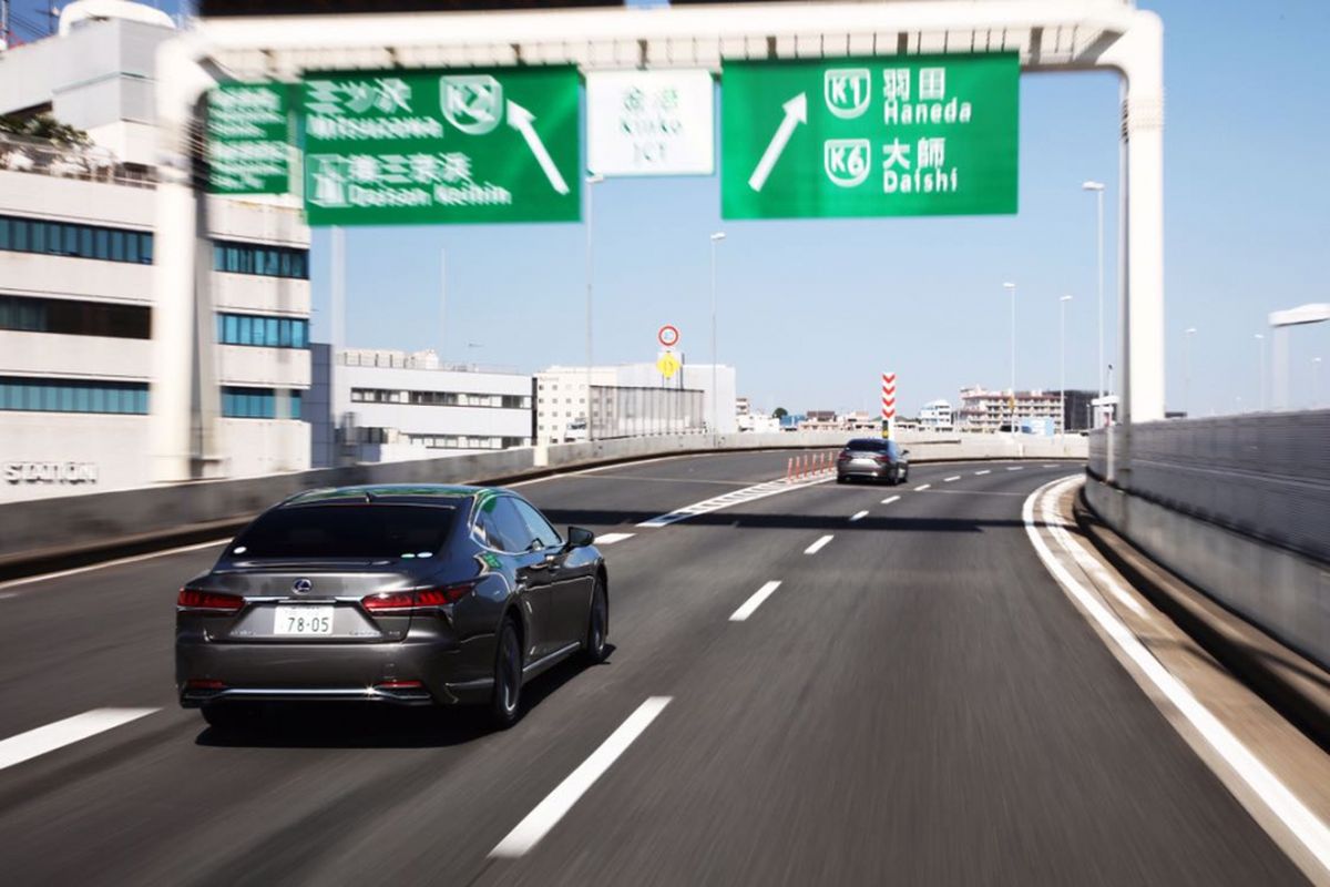 Kondisi jalan di Yokohama, Jepang, yang cukup lengang